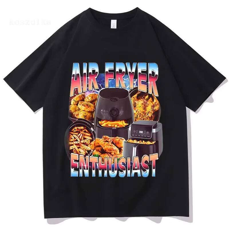 Air Fryer Enthusiast Funny Cooking Meme T-Shirt Men Women Fashion Vintage Short Sleeve T-shirts Cotton Casual T Shirt Streetwear C260207