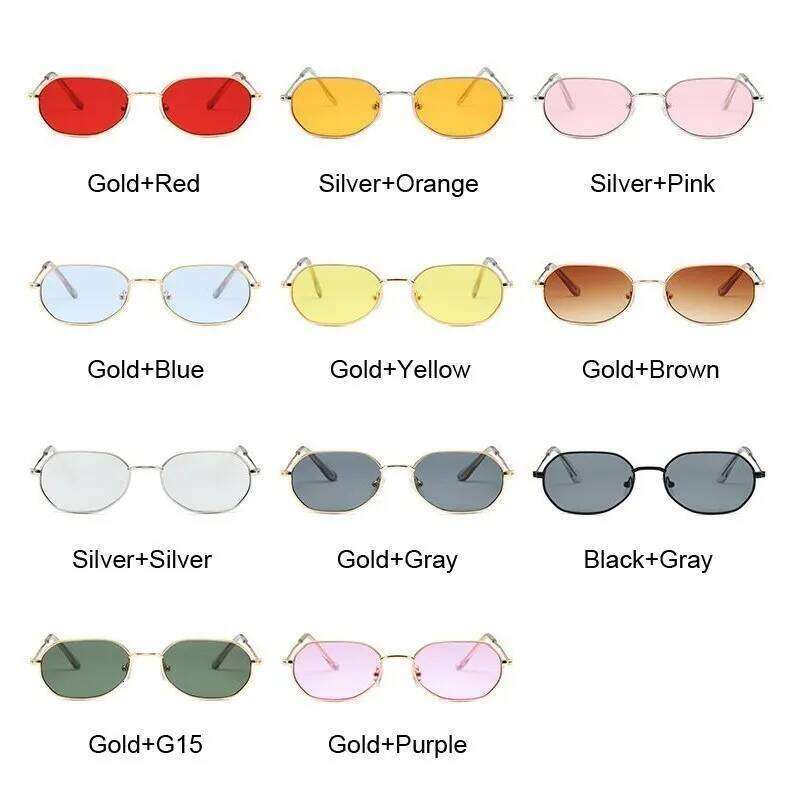 2020 New Red Brand Designer Vintage Oval Sunglasses Woman Retro Clear Lens Eyewear Square Sun Glasses For Female Male UV400 Y260207