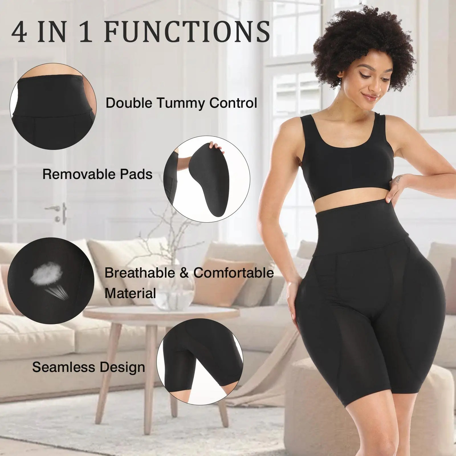 Hip Pads Shapewear Tummy Control Padded Underwear For Women Butt Pes Curvy Faja Body Shaper Thigh Slimmer Bbl Shorts 260203