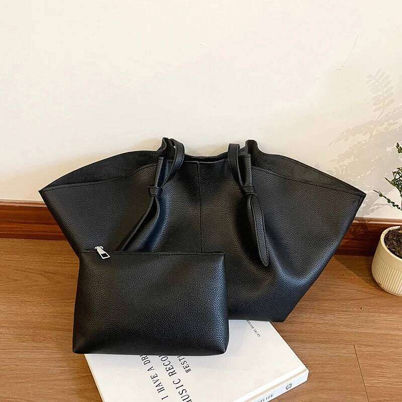 Fashionable Luxury PU Leather Handbag for Women Large Capacity Designer Tote Bag with Top Handle Stylish Shopper Hobo C260207