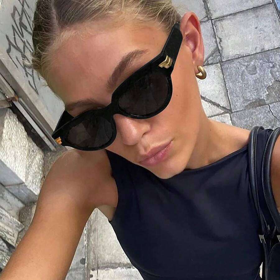 Punk Sunglasses Women Brand Designer Cat Eye Frame Plastic 2025 New Fashion Retro Vintage Accessories Shadow for FemaleUV400 Y260207