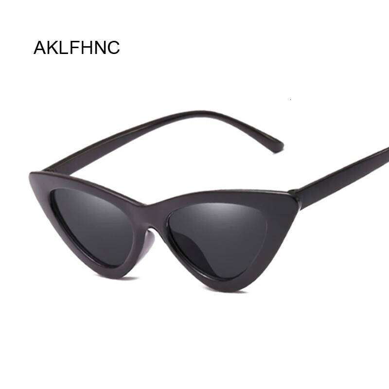 Sexy Cat Eye Sunglasses Woman Brand Designer Mirror Black Triangle Sun Glasses Female Lens Shades for Ladies Eyewear UV400 Y260207