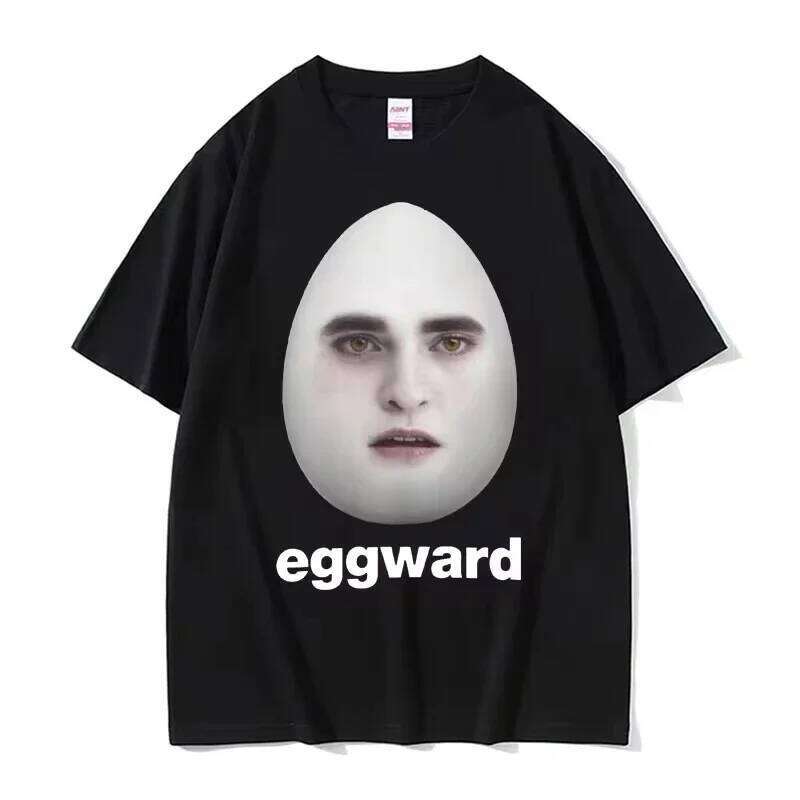Hot Twilight Eggward Funny Meme T Shirt Edward Cullen Parody Humor Tshirt Men Women Casual Cotton Short Sleeve T-shirt Tops C260207