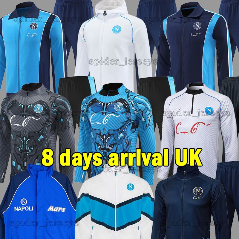 3XL 25 26 Napoli Soccer Sets Windbreaker Long sleeves Tracksuits DE BRUYNE HOJLUND ANGUISSA McTOMINAY BEUKEMA 2025 2026 Naples Training Vest trench coat kids kits