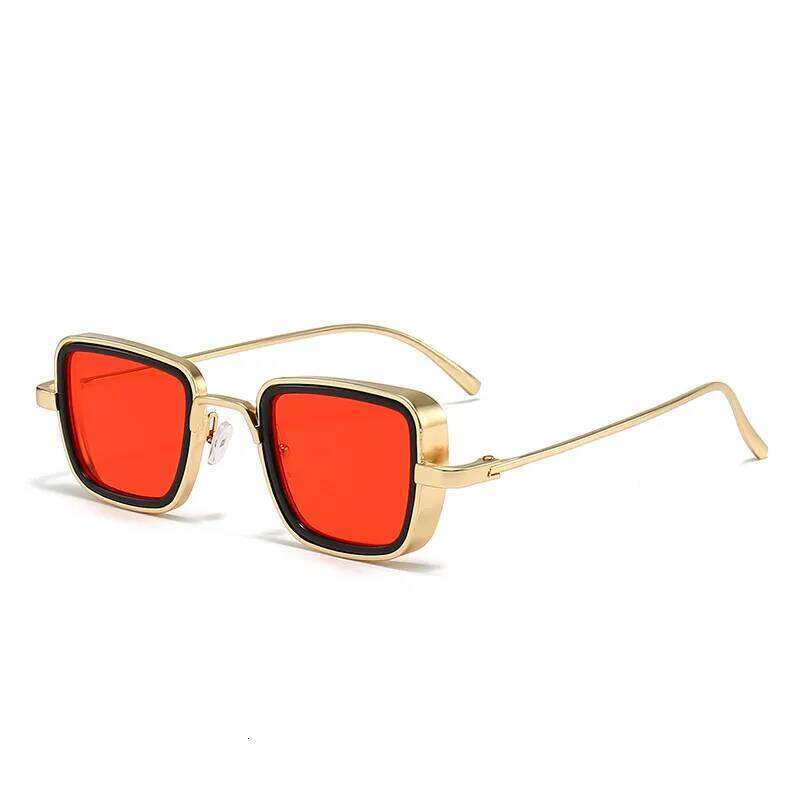 Vintage Metal Frame Square Sunglasses For Women Men Punk Sun Glasses Eyewear Oculos De Sol for Male Female Eyeglasses Y260207