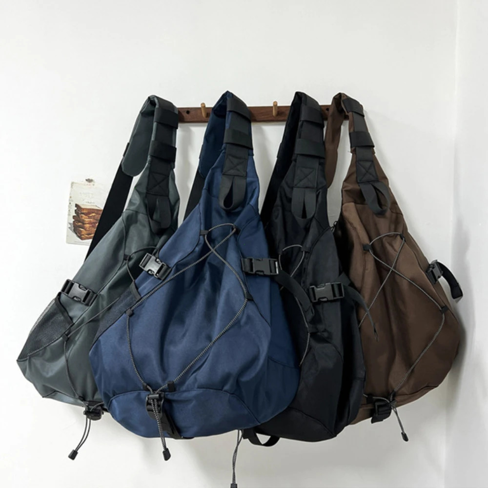 Large Capacity Travel Crossbody Bags for Men High Quality Nylon Storage Chest Pack Hip Hop Trendy Shoulder Bag Male 260130
