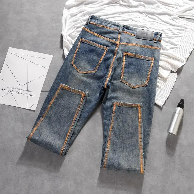 Arrival Harajuku Fashion friend Casual Slim Denim Jeans for Men Spring and Autumn Pencil Pants Male 260122