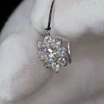Moissanite Diamond Earrings 925 Sterling Silver Gift For Her