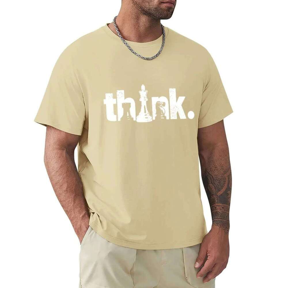 Funny Chess Think Vintage T Shirts Graphic Cotton Streetwear Short Sleeve Birthday Gifts Summer Style T-shirt Mens Clothing C260207