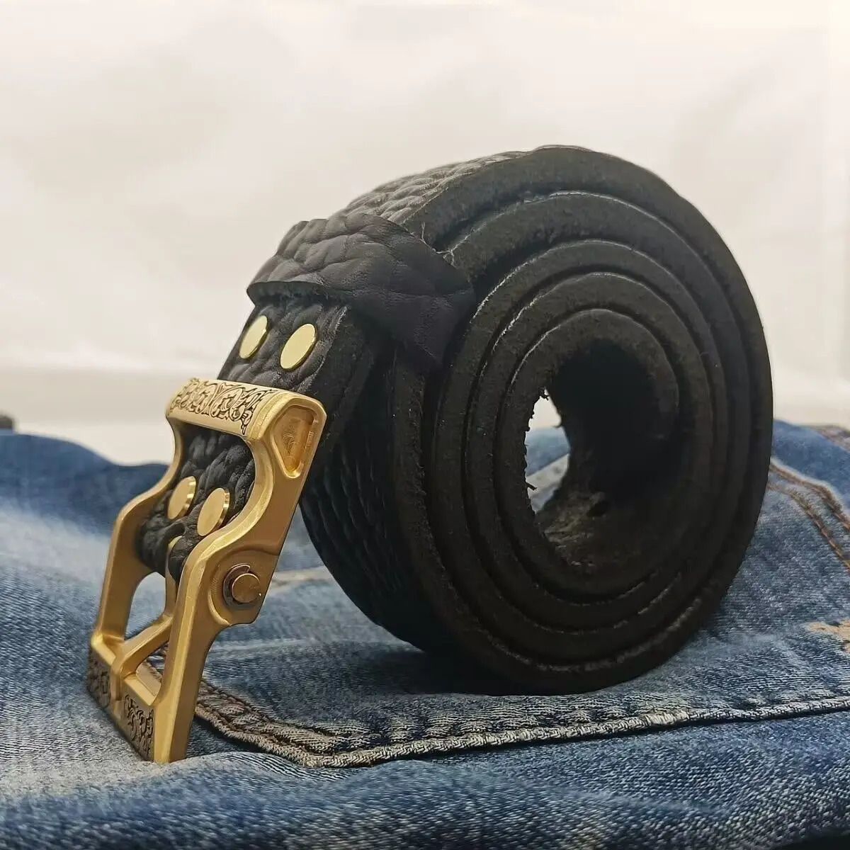38CM Thicken Private Customized Handmade Leather Belt Men Western Cowboy Belt for Jeans Wide 5 Holes Gift Box Packaging 260124