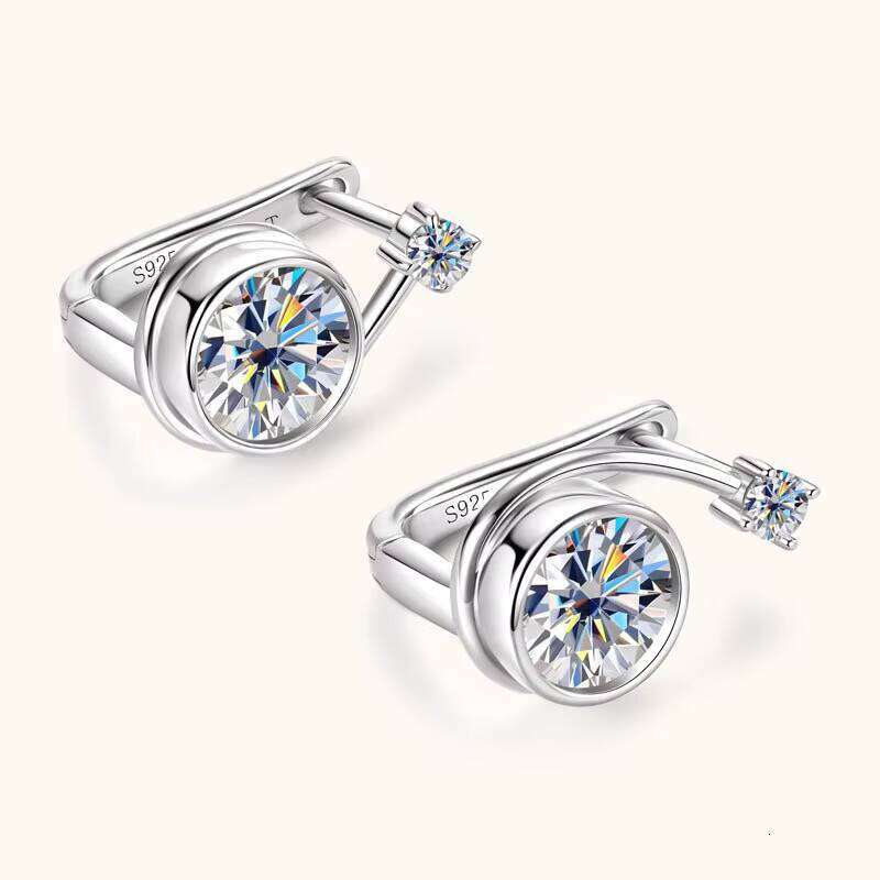 Snail-Shaped Moissanite S925 Sterling Silver D Color GRA Certified Earrings Wholesale