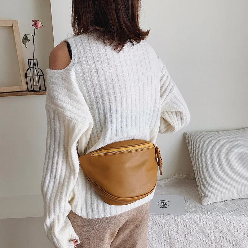 fashion simple Shoulder Crossbody Bag Women Chest Pack Phone purse Casual Shopping Waist Bag soft PU ladies Fanny Bag 260130
