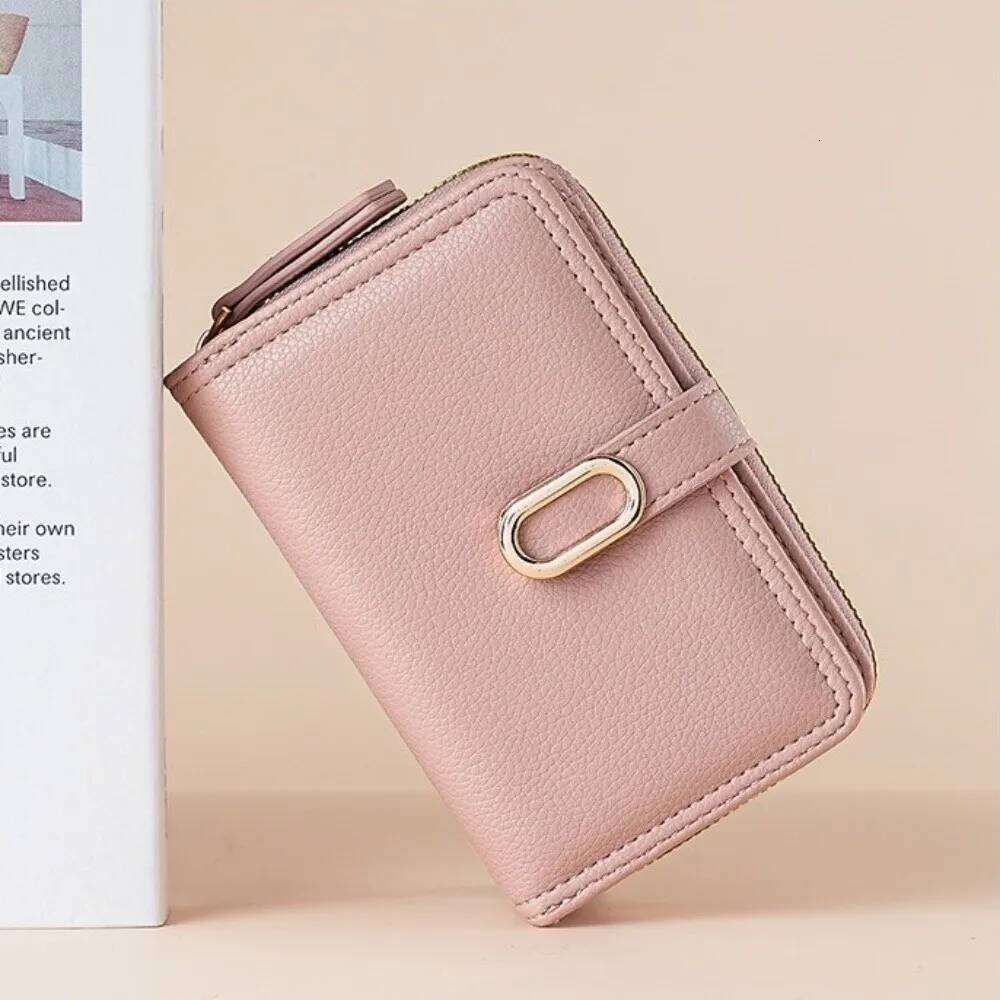 Fashion Large Capacity Women's Wallet PU Leather Zipper Coin Purse Solid Color Card Holders Women Y260206