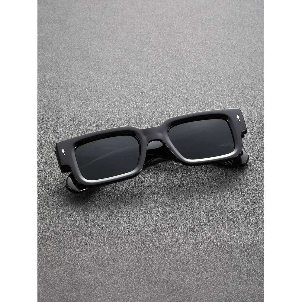 1pc Classic Y2k Punk Black Rectangle Fashion Glasses For Men Women Outdoor Party Vacation Travel Driving Supply Photo Prop Y260207