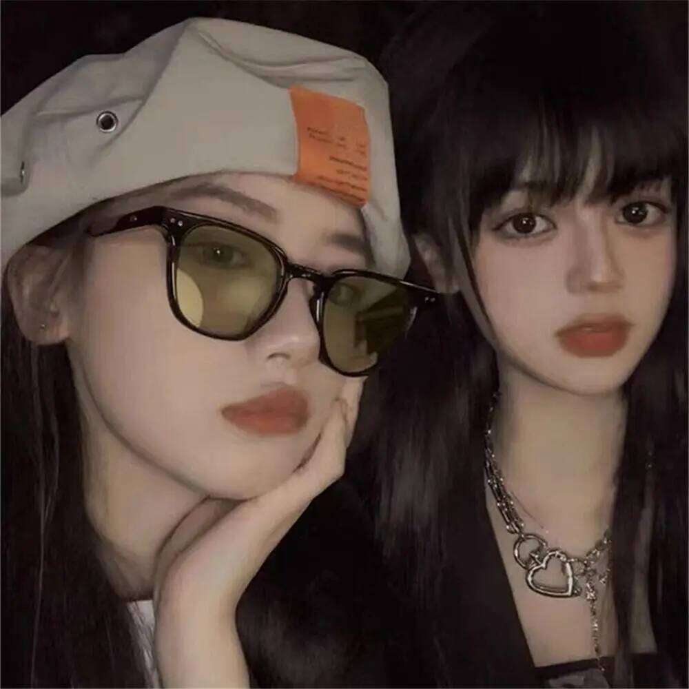 New Ins Popular Square Women's Fashion Oversized Sunglasses UV400 Sun Glasses Vintage Men Shades Eyewear 6Colors Y260207