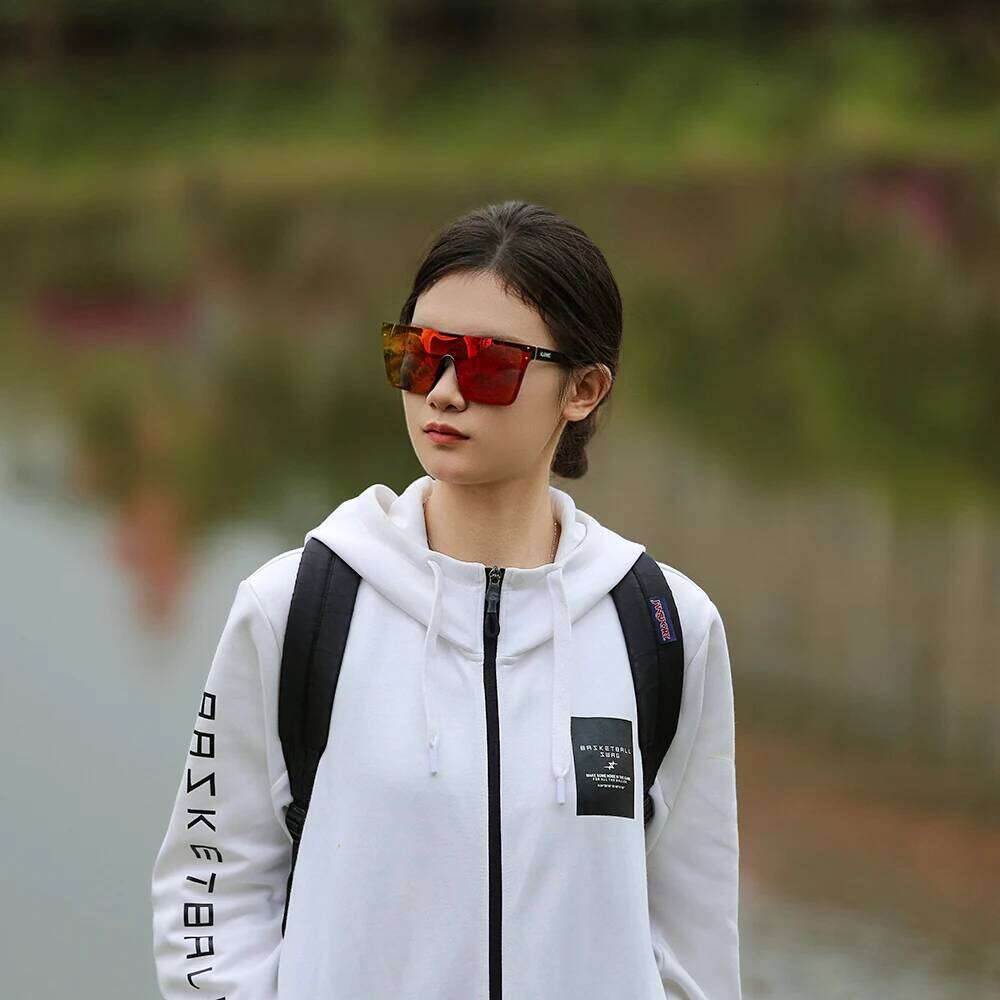 KAROS Fashion Sunglasses Men Women Outdoor Large Frame Oversized Sports Goggle Beach Sun Glasses Colorful Uv400 YZ2017 Y260207