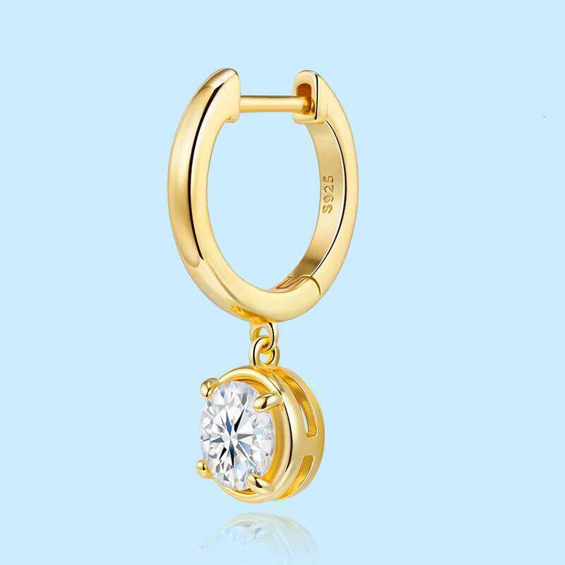 Sterling Silver 925 Vvs1 For Women Fashion Moissanite GRA Certificate Fine Jewelry Stud Earrings