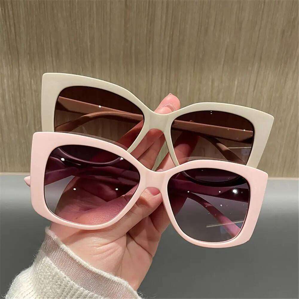 Fashion Large Frame Pink Shades Summer UV Protection Eyewear Street Shooting Sun Glasses for Women Y260207