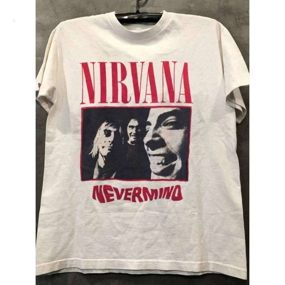Nirvana band Kurt Cobain vintage American retro T-shirt Summer Pure cotton Men's T-Shirt Children's Clothing Tee Y2k Woman C260207
