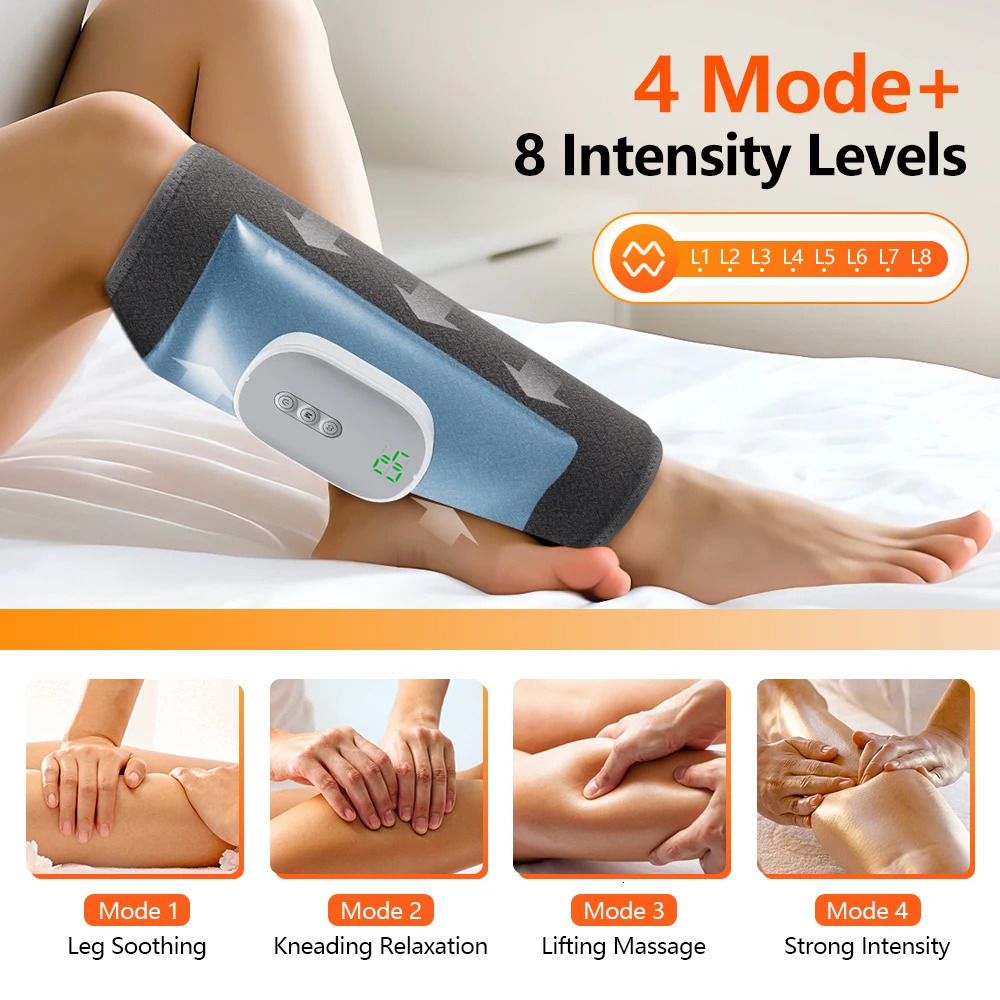 Wireless Air Pressure Calf Massager Electric 4/3 Mode Airbag Compresstion Leg Massage Foot Calf Muscle Relax Relieve Fatigue 260130