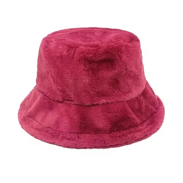 Solid Color Imitation Rabbit Fur Autumn And Winter Fisherman Hat Womens High-quality Warm Hat Outdoor Panama Hat 260202