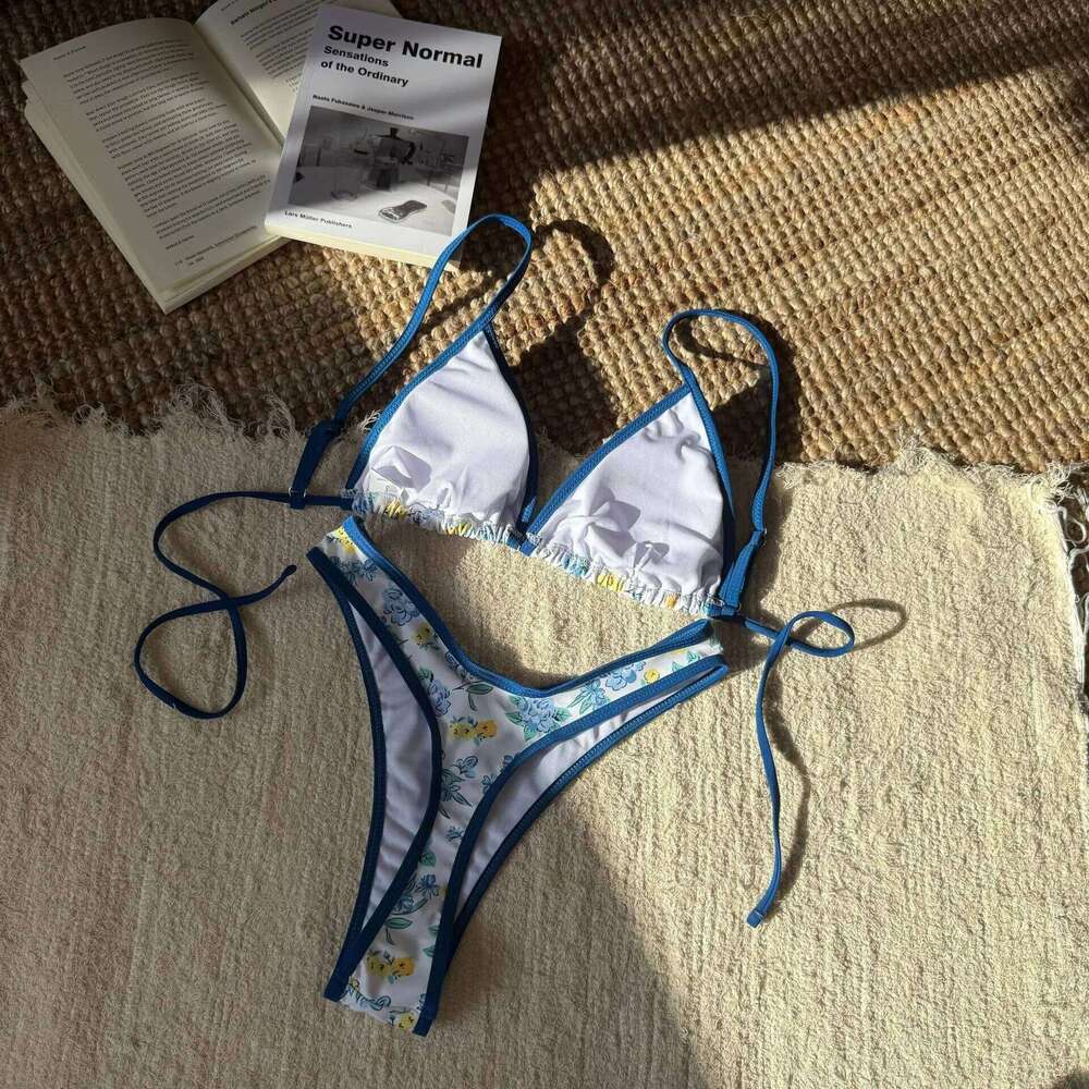 Para Praia Lerpard Brazilian Micro Swimwear T-back Swimsuit Women Sexy Biquini 2023 Thong Bikini Set Bathing Suit C260207