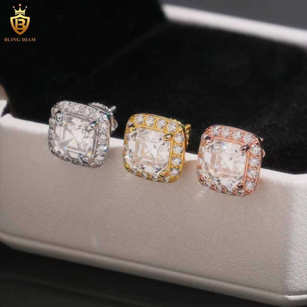Past Diamond Taster Fashion Silver D VVS Fine Jewelry Men Women Engagement Moissanite Earrings