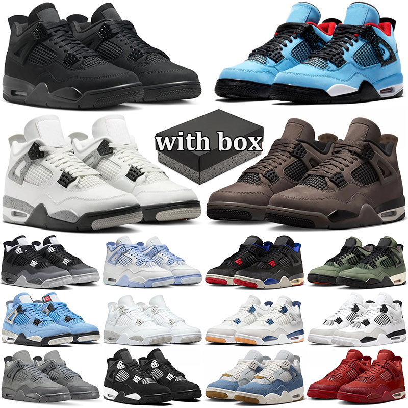 With Box j4 4s Designer Shoes Men Women 4 4s Military Sail Red Black Cement Yellow Thunder White Oreo Cool Grey Blue trainers Jumpmmans4 Outdoors Basketball sneakers