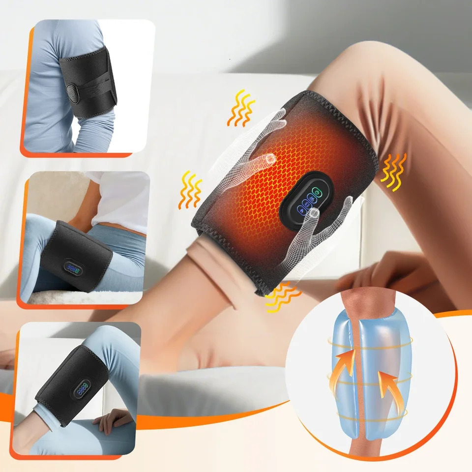 Electric Air Compression Leg Massage Air Pressure Calf Massager Compress 3 Level Muscle Relax Cordless Calf Arm Massager 260130