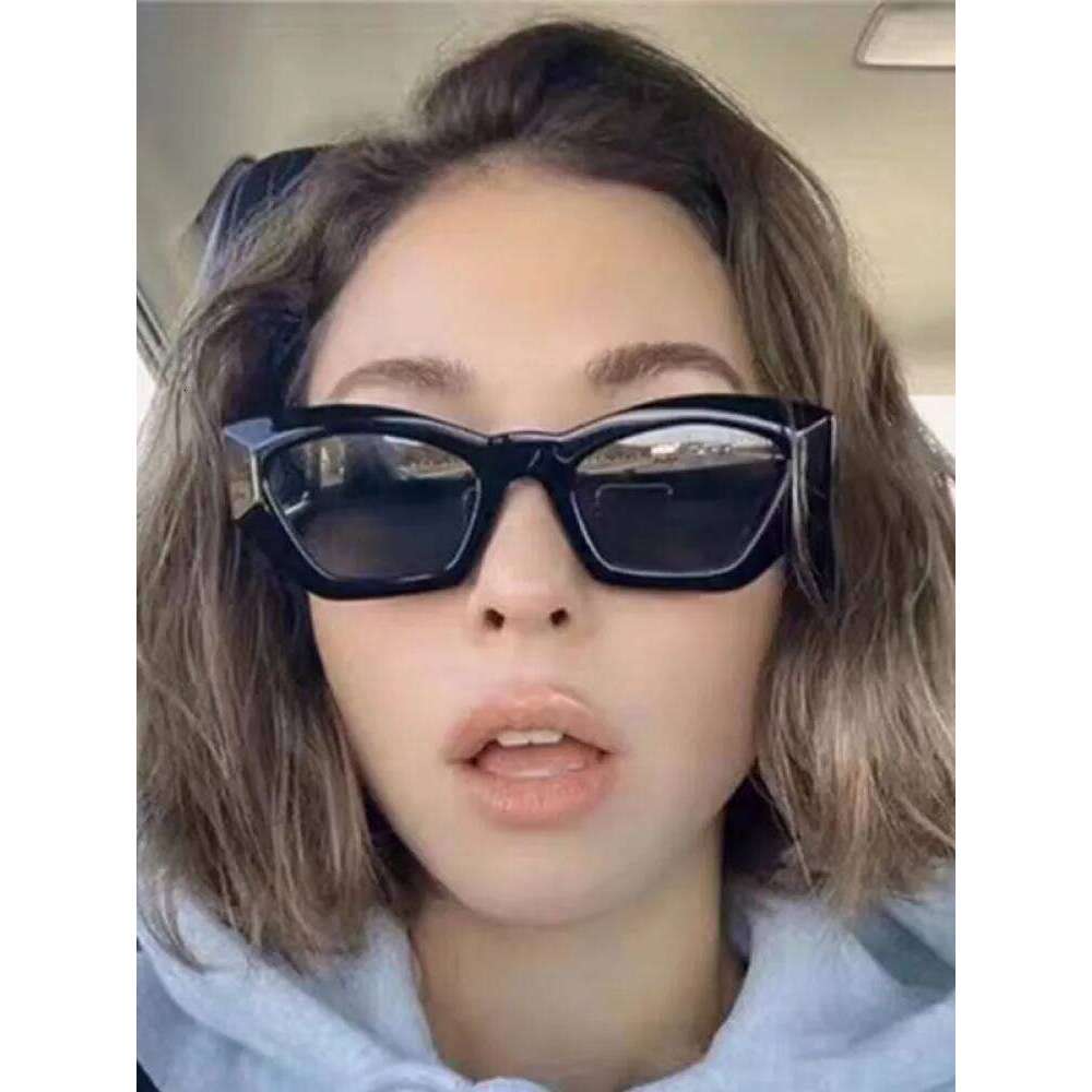 New Retro Cateye Sunglasses For Women Men Luxury Designer Small Texture Frame Cat Eye Glasses Fashion Vintage Eyewear Y260207