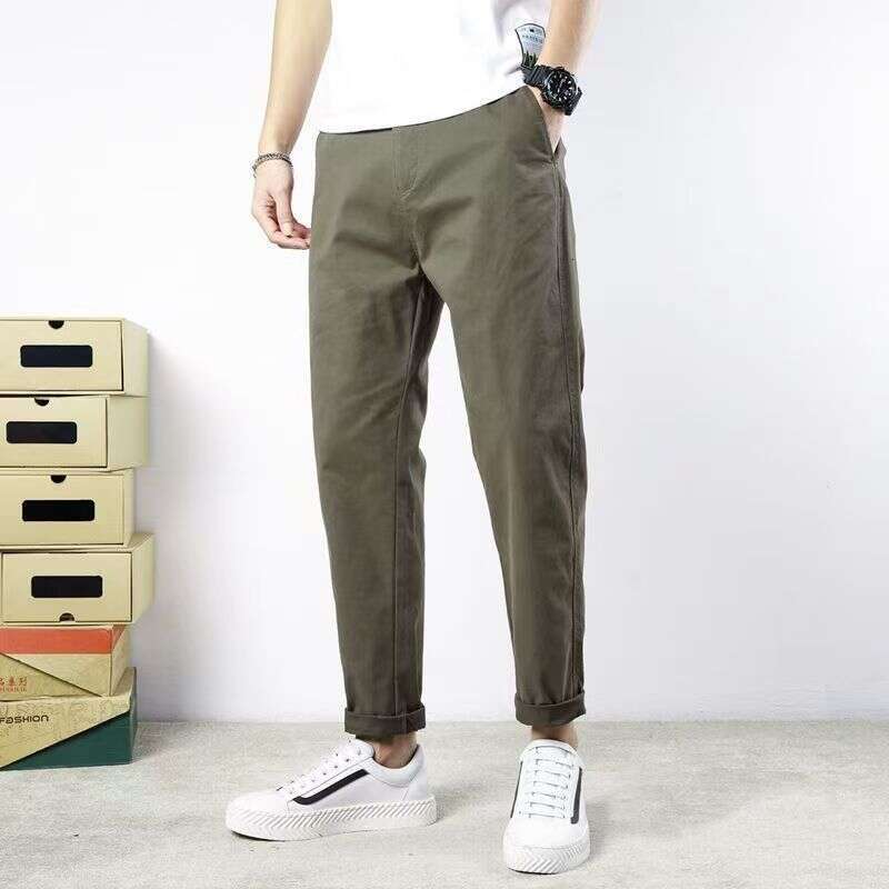 HIQOR Spring Summer Men Pants Loose Comfortable Casual All-match Elastic Man Cotton Trousers Fashion Streetwear Korean Pant