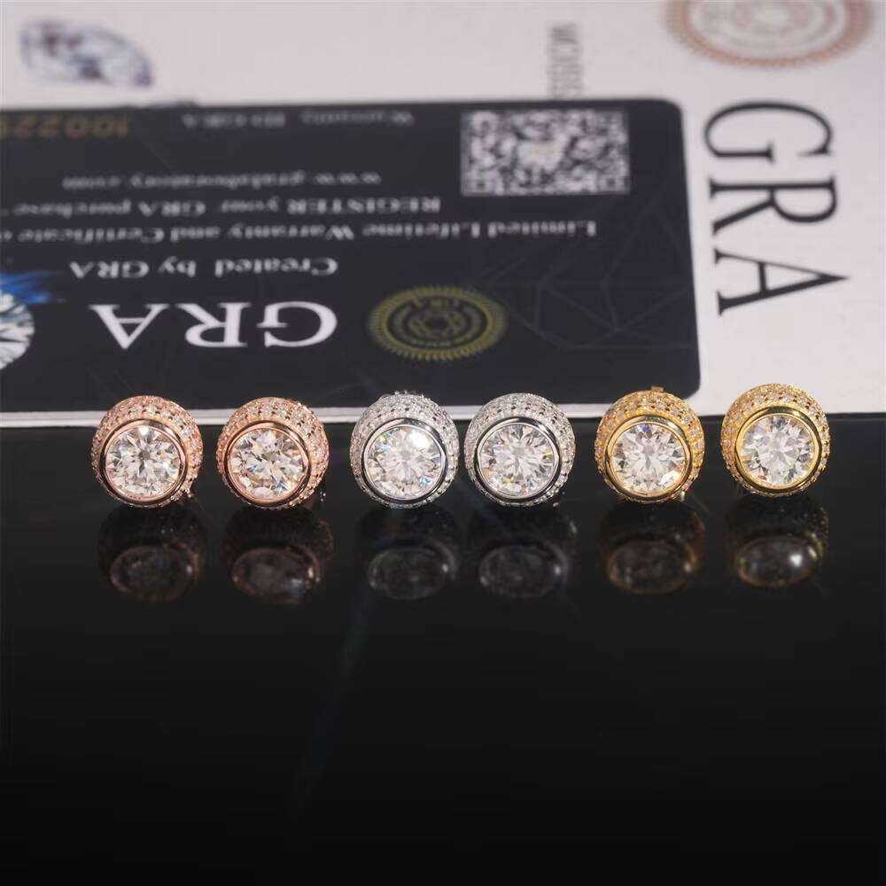 S925 Silver 6.0Mm Moissanite Earring Fashion Jewelry Wholesale Earrings
