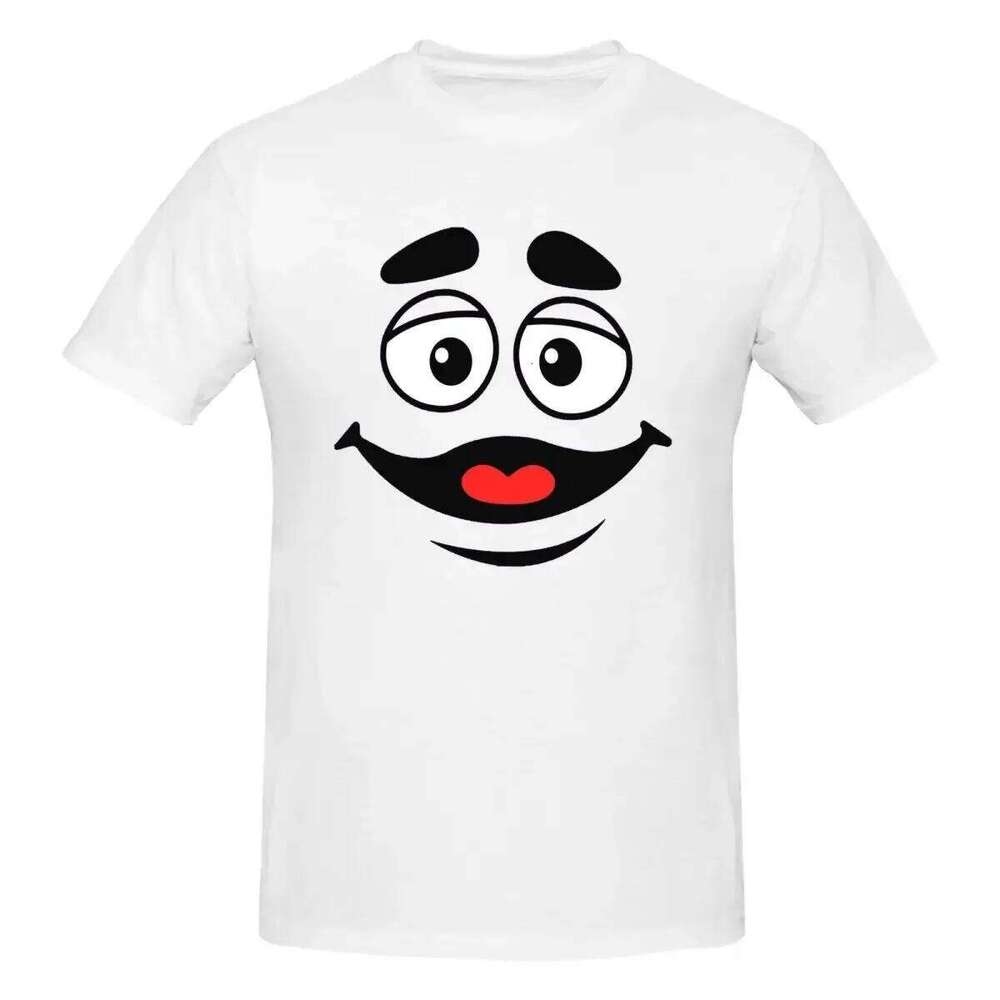 100% Cotton Grimace Face T-shirt Male Classic Oversized T Shirt Men Round Neck Summer Shirts Tops S-6XL C260207