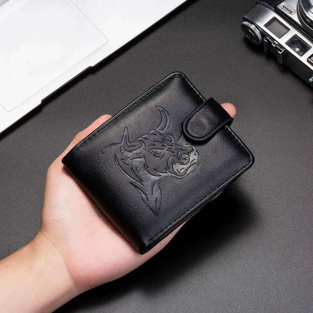 New PU Leather Retro Men's Wallet Black Coffee Two-Fold Multiple Pockets Ultra Thin Soft Coin Purse Men Women Y260206