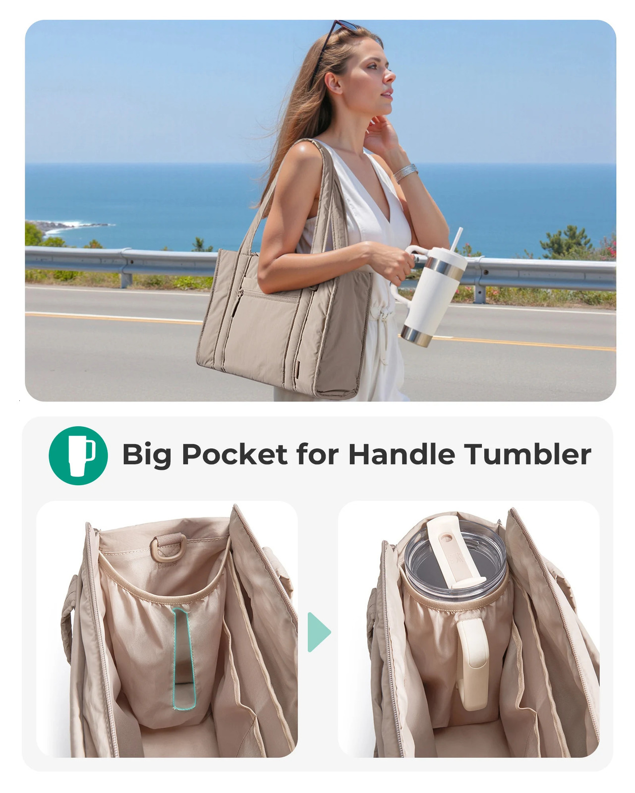 BAGSMART Small Tote Bag for Women Lightweight Crossbody Bag with Zipper Mini Shoulder Bag for Travel Work College260128