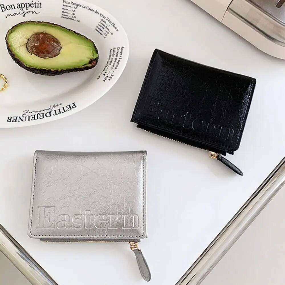 Korean Style Bifold Wallet Ultra Thin Short Clutch PU Leather Holder Multi-function Multi Slot Folding Card Bag Y260206