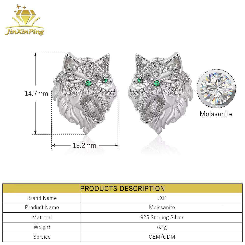 2026 Collection Hiphop Style VVS D-Color Brilliant Cut Moissanite Charm Earrings-Silver/Gold Plated Third Party Certified Unisex