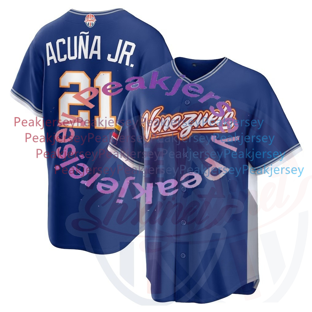 21 Ronald Acuna Jr Venezuela 2026 World Baseball Classic Jersey WBC Gleyber Luis Arraez Jackson Chourio Willson Contreras Andres Gimenez
