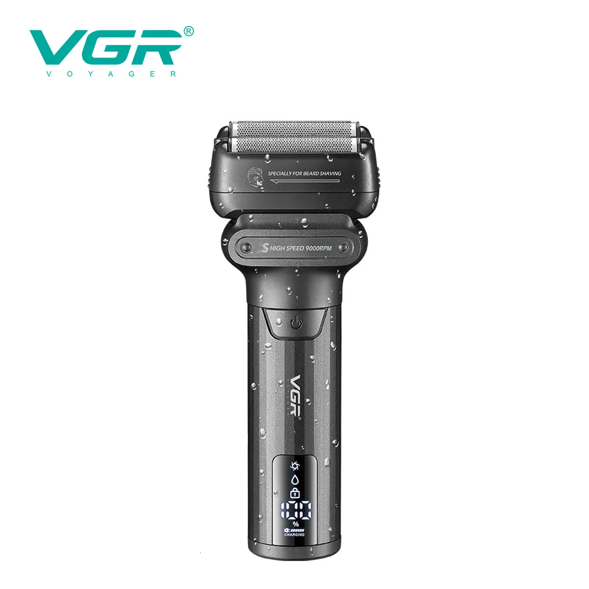 VGR Shaver Professional Beard Trimmer Electric Shaver Waterproof Razor 9000 RPM Shaving Machine Portable Shaver for Men V-368 260126