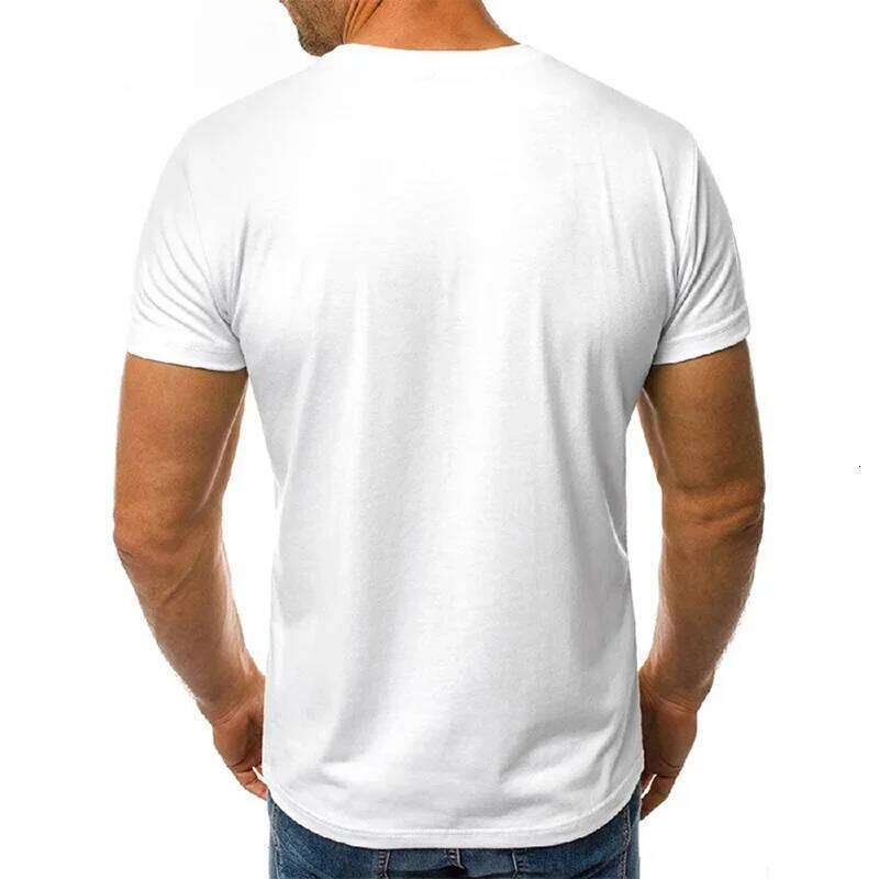 Casual Men's Short Sleeve Round Neck Fashion Cotton Graphic Printed T - Shirts Tops C260207
