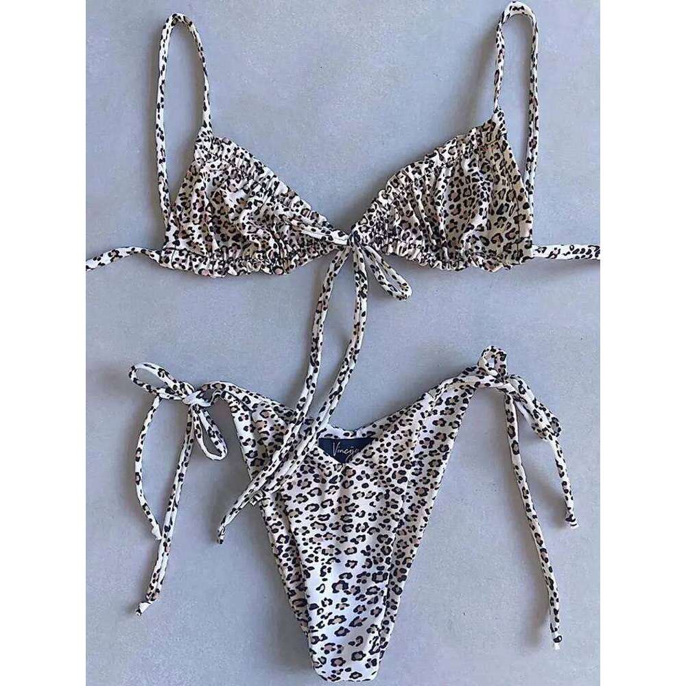 Sexy Swimsuit 2020 Micro Thong Bikini Set Bandage Beachwear Swimming Women Swimwear for Girls Bathing Suits 14 color C260207
