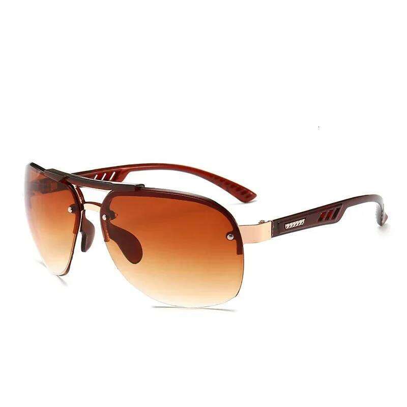 2024 Fashion Men Vintage Metal Pilot Sunglasses Classic Brand Sun Glasses Coating Lens Driving Eyewear for Unisex Gafas De Sol Y260207