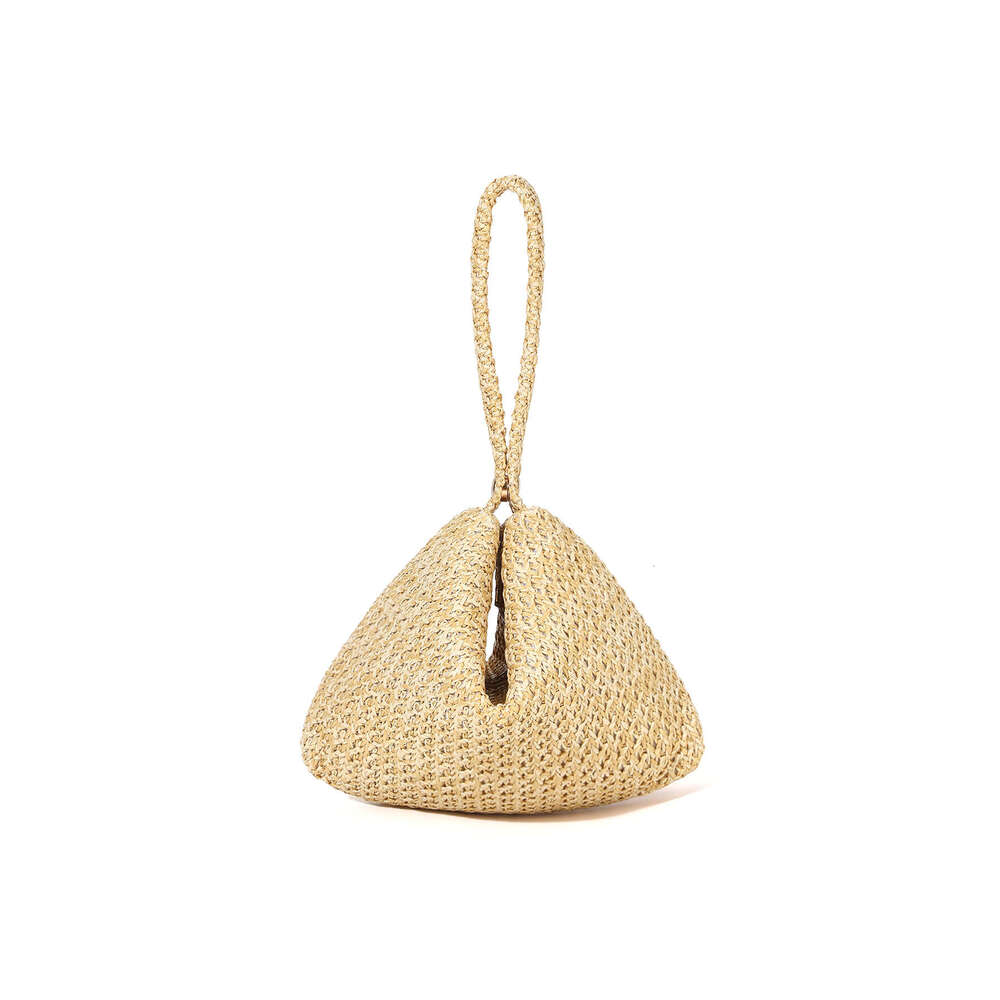 Hot Selling NEW Women's Fashion Woven Handbags Summer Metal Round Handle Straw Bags Commuter Banquet Clutch Bag DIDENGLAOREN