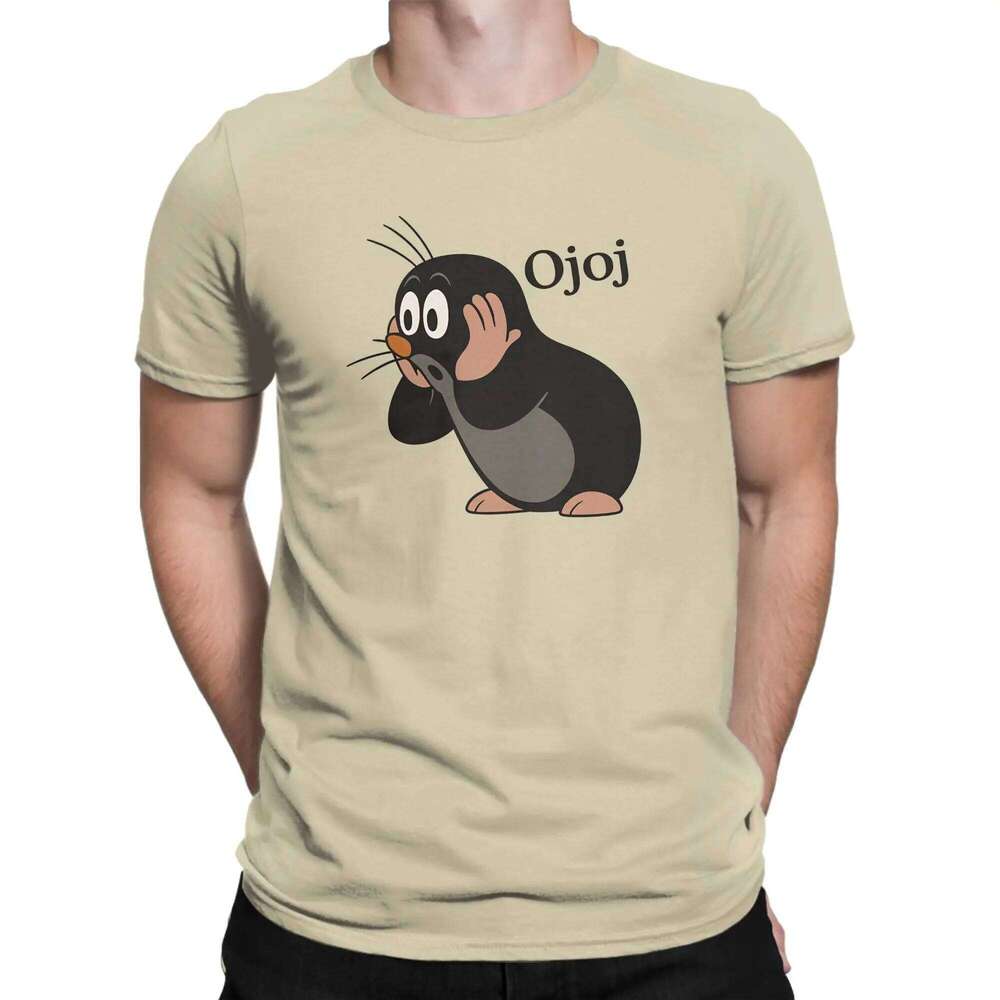Men T-Shirt The Little Mole Novelty 100% Cotton Tees Short Sleeve T Shirts Round Neck Tops Gift Idea C260207