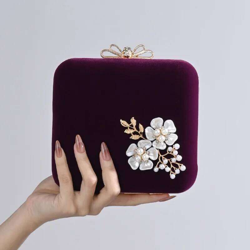 Chinese Style New Elegant Purse for Women Luxury Chain Wedding Banquet Evening Clutch Bag Bridal Party Handbag