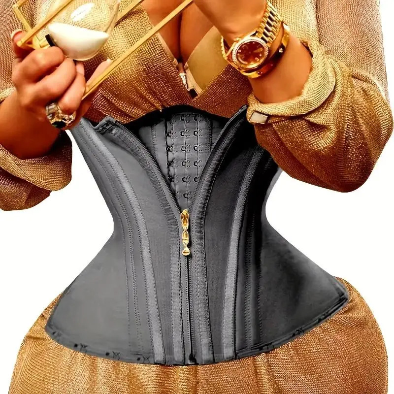 Womens Waist Trainer Belt Abdominal Control Exercise Slimming Shapewear with Zipper Hook Casual Festival Wear Body Shaper 260207