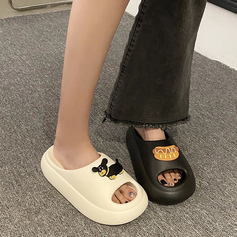 Cute EVA Cloud Comfort Slippers Unisex Summer Slides AntiSlip OdorProof Thick Sole Sandals for HomeBeach 260208