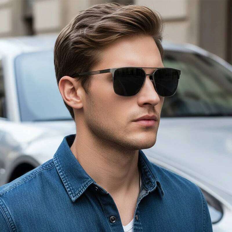 New Style Metal Polarized Fashionable Double Frame Sunglasses, Suitable For Driving And Sun Protection 5149 Y260207