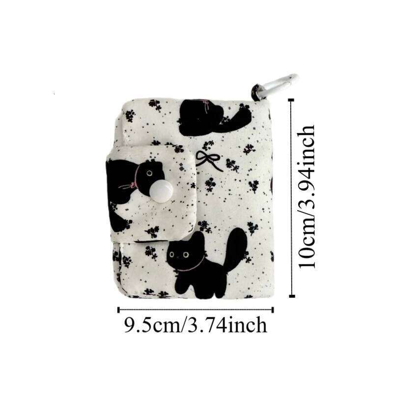 Cute Design Coin Purse Simplicity Style Catoon Pattern Korean Fashion Wallet Multi-layer Portable Size Card Holder Daily Carry Y260206