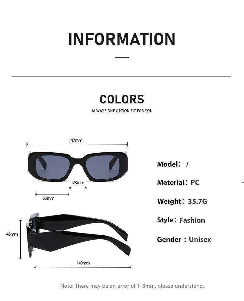 New Luxury Sunglasses for Women and Men Designer Famous Brand Glasses Square Stylish Trend Eyewear UV400 Y260207